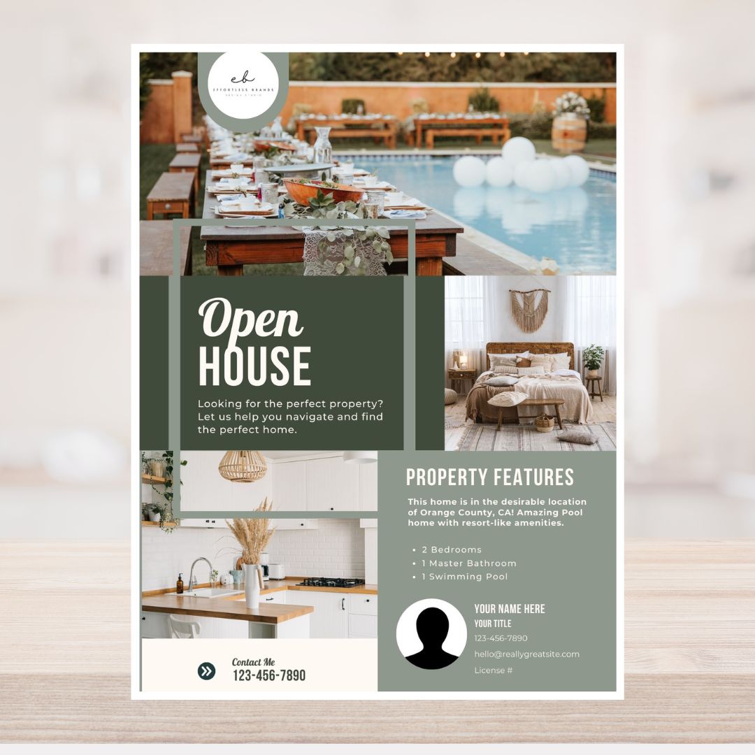 3 Pack - Open House Flyer Templates (Boho)