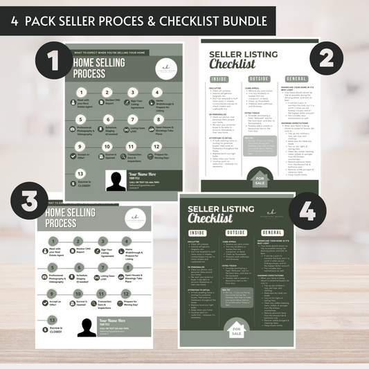 4 Pack - Selling Process & Seller Prep Checklist (Boho)