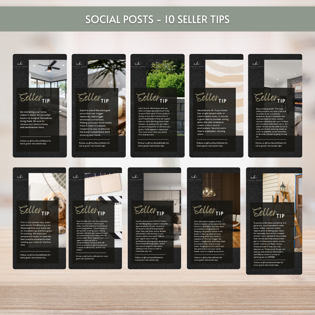 26 Pack - Social Media Templates (Dark Theme)