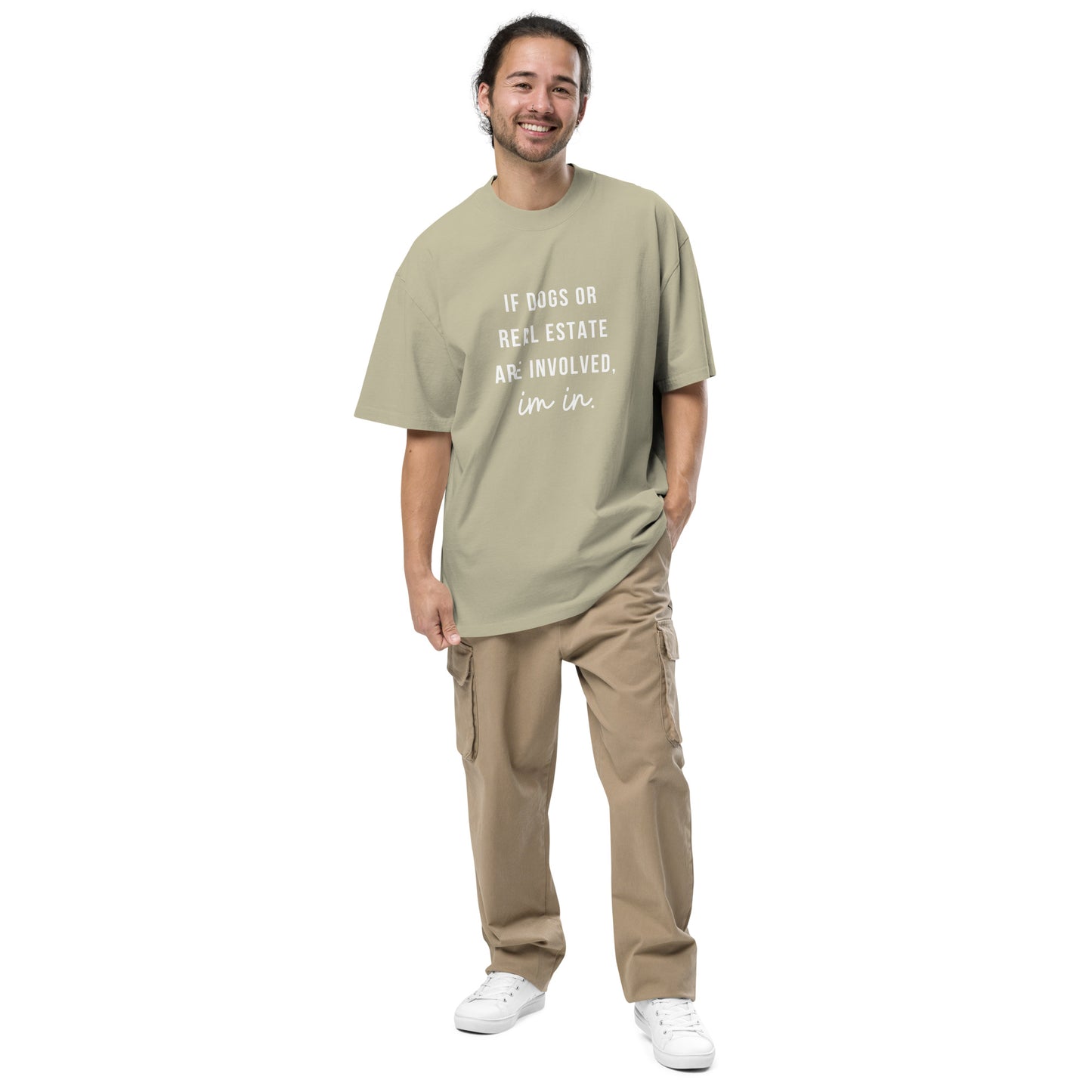 Dogs & Real Estate Oversized faded t-shirt