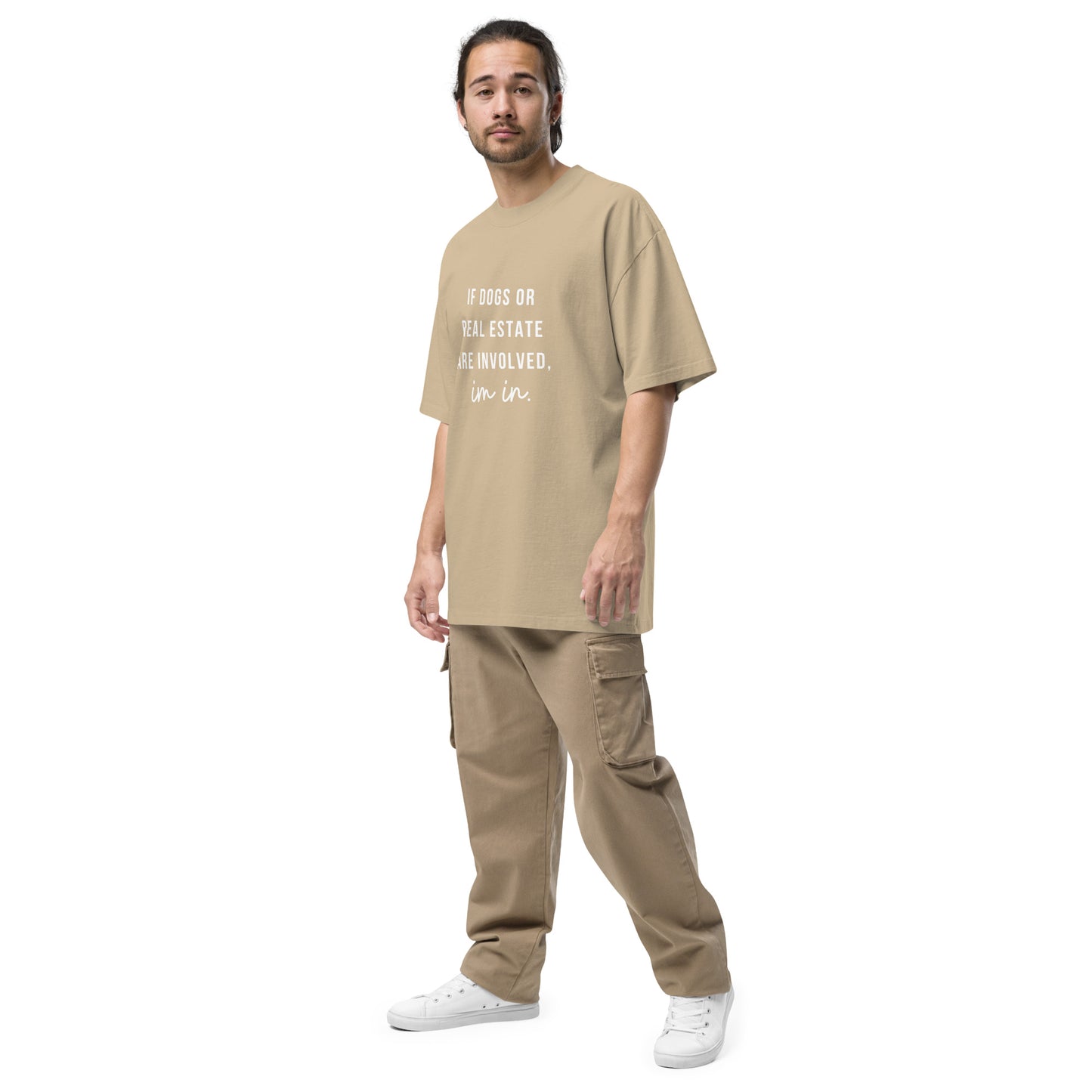 Dogs & Real Estate Oversized faded t-shirt